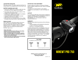 Handleiding NiteRider MiNewt Pro 750 Fietslamp