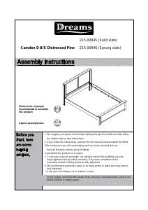 Handleiding Dreams Camden (105x149) Bedframe