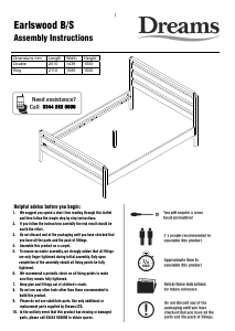 Handleiding Dreams Earlswood (159x211) Bedframe