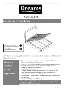 Handleiding Dreams Isabella Bedframe