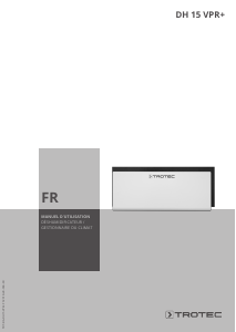 Mode d’emploi Trotec DH 15 VPR+ Déshumidificateur