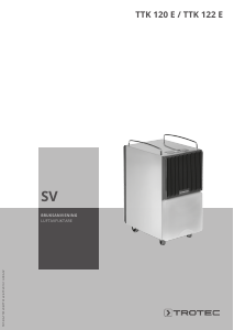 Bruksanvisning Trotec TTK 122 E Avfuktare