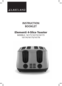 Manual Lakeland 16172 Elementi Toaster