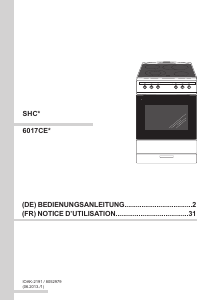 Mode d’emploi Amica SHC 11661 W Cuisinière