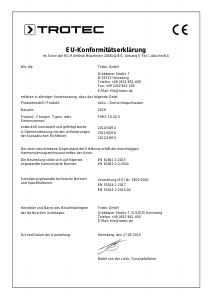 Bedienungsanleitung Trotec PIWS 10-20V Schlagbohrmaschine