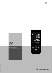 Bruksanvisning Trotec BD11 Laseravståndsmätare