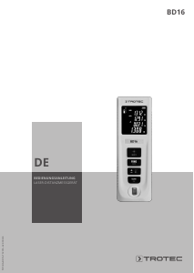 Bedienungsanleitung Trotec BD16 Laser-entfernungsmesser