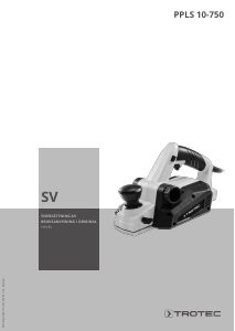 Bruksanvisning Trotec PPLS 10‑750 Hyvel