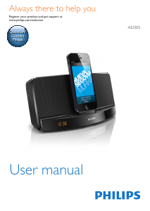 Manual Philips AD305 Speaker Dock