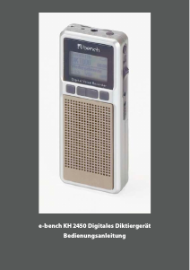 Bedienungsanleitung E-Bench KH 2450 Diktiergerät