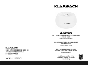 Manual Klarbach LB30806we Aroma Diffuser