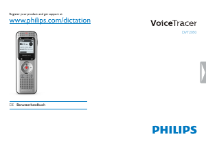 Bedienungsanleitung Philips DVT2050 Voice Tracer Diktiergerät