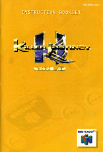 Handleiding Nintendo N64 Killer Instinct Gold