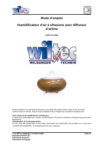 Mode d’emploi Wiltec 61896 Diffuseur d'arôme