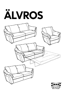 Manual IKEA ALVROS Canapea extensibilă