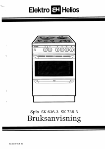 Bruksanvisning ElektroHelios SK736-3 Spis
