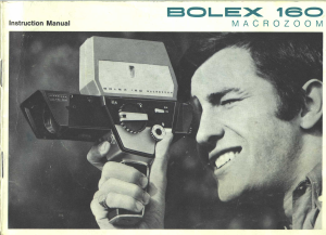 Handleiding Bolex 160 Camcorder