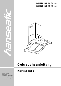 Bedienungsanleitung Hanseatic SY-3502D-E1-C-900 Dunstabzugshaube