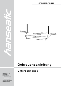 Bedienungsanleitung Hanseatic SYD-6001B-P28-600 Dunstabzugshaube