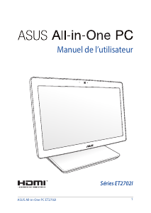 Mode d’emploi Asus ET2702IGTH Ordinateur de bureau