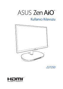 Kullanım kılavuzu Asus Z272 Zen AiO 27 Masaüstü bilgisayar