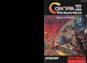 Handleiding Nintendo SNES Contra III - The Alien Wars