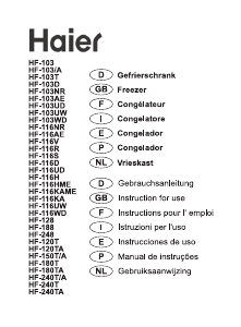 Handleiding Haier HF-116H Koelkast