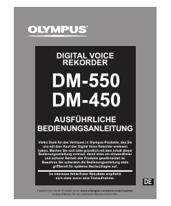 Bedienungsanleitung Olympus DM-550 Diktiergerät