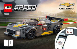 Instrukcja Lego set 76903 Speed Champions Samochód wyścigowy Chevrolet Corvette C8.R i 1968 Chevrolet Corvette
