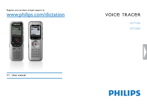 Handleiding Philips DVT1200 Voice Tracer Audiorecorder