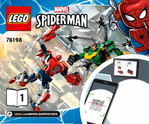 Manual Lego set 76198 Super Heroes Spider-Man & Doctor Octopus mech battle