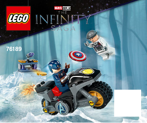 Bruksanvisning Lego set 76189 Super Heroes Captain America mot Hydra