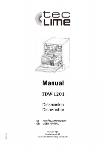 Manual TecLime TDW-1201 Dishwasher