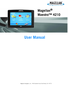 Handleiding Magellan Maestro 4210 Navigatiesysteem