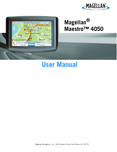 Handleiding Magellan Maestro 4050 Navigatiesysteem
