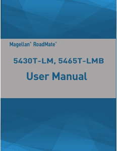 Handleiding Magellan RoadMate 5465T-LMB Navigatiesysteem