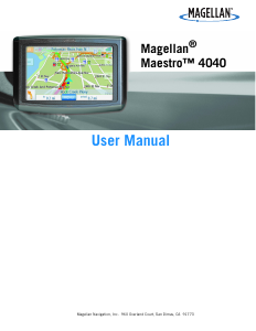 Manual Magellan Maestro 4040 Car Navigation