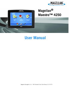 Handleiding Magellan Maestro 4250 Navigatiesysteem