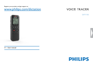 Handleiding Philips DVT1150 Voice Tracer Audiorecorder