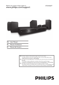 Manual de uso Philips HTS3106 Sistema de home cinema