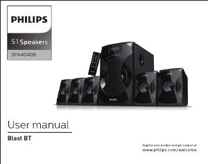 Handleiding Philips SPA4040B Luidspreker