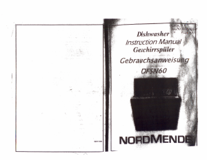 Manual Nordmende DFSN60 Dishwasher
