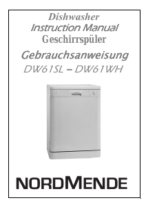 Manual Nordmende DW61SL Dishwasher