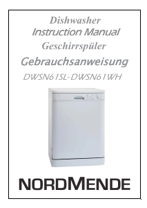 Manual Nordmende DWSN61SL Dishwasher