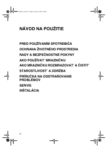 Návod Whirlpool WVE1630 A+W Mraznička