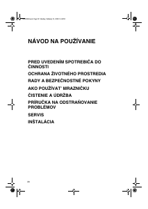 Návod Whirlpool WV1870 NFW Mraznička