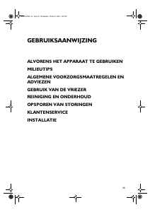 Handleiding Whirlpool WV1670 NFW Vriezer