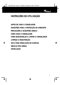Manual Whirlpool AFB 125/H Congelador