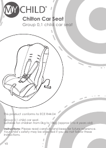 Bruksanvisning MyChild Chilton Bilbarnstol