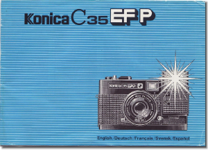 Mode d’emploi Konica C35 EF P Camera